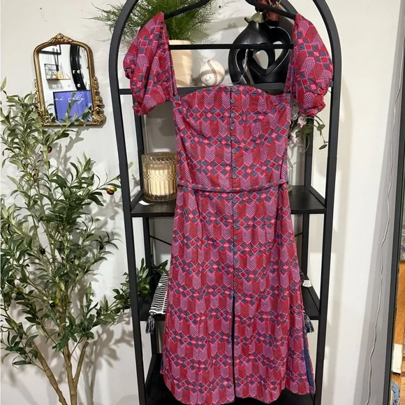 Tularosa Pink and Blue Off the Shoulder Sundress size small - Picture 2 of 10